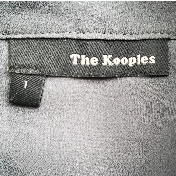 The Kooples Grey Shirt Blouse Top Diagonal Zip Front detail  1  10 uk - Picture 4 of 6